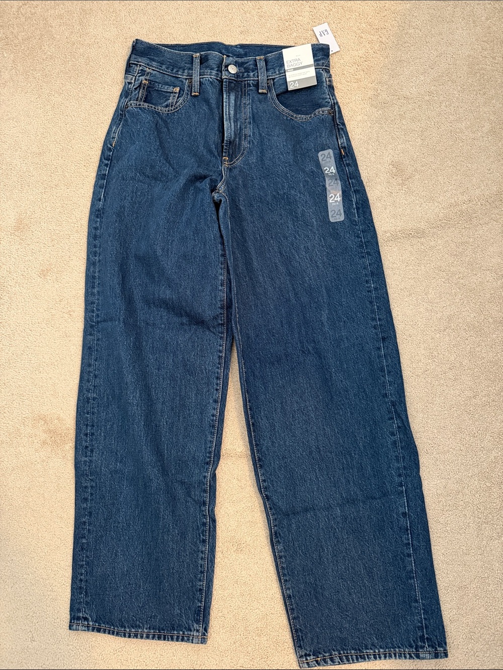 NWT Hailey Bieber 24 Extra Baggy Jeans GAP